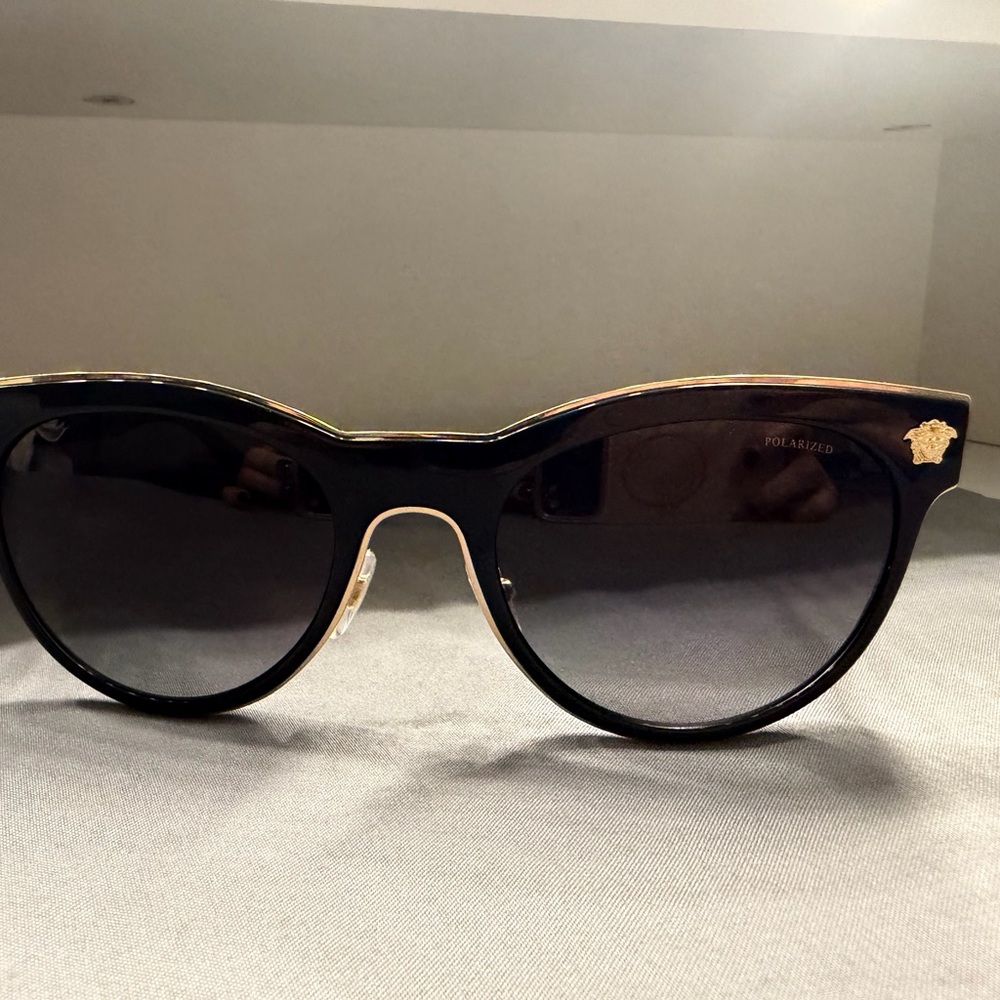 Versace Black and Gold Sunglasses
